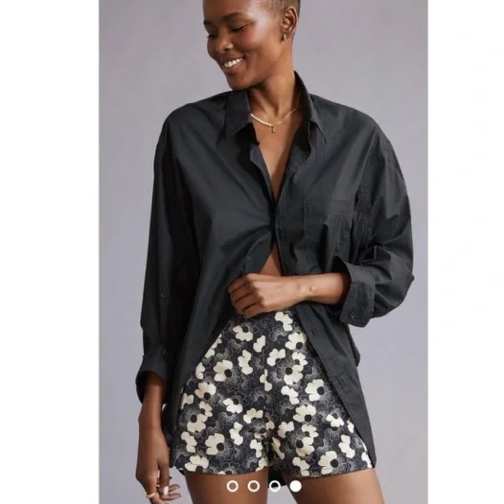 NWT Anthropologie Corey Lynn Calter Black White Printed Mini Shorts - Picture 3 of 6